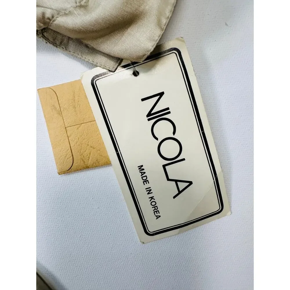 Vintage 1980’s Nicola Silky Long Sleeve Blouse with Embroidery Details Size 12